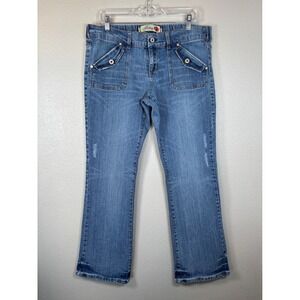 Moe Jeans Womens Blue Denim Low Rise Bootcut Stretch Y2K Vintage Size Large‎